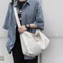 Plain Canvas Zip Crossbody Bag