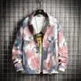 Long-Sleeve Tie-Dye Denim Jacket