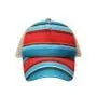 Mesh Panel Striped Baseball Cap