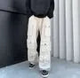 Low Rise Plain Wide Leg Cargo Pants