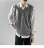 V-Neck Plain Knit Sweater Vest
