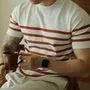 Short-Sleeve Crew Neck Striped T-Shirt