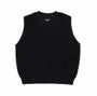 V-Neck Plain Waffle Oversized Sweater Vest