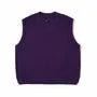 V-Neck Plain Waffle Oversized Sweater Vest