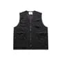 V-Neck Plain Zip-Up Cargo Vest