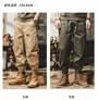 Mid Rise Plain Cropped Baggy Cargo Pants