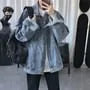 Pocket Detail Denim Single-Breasted Jacket