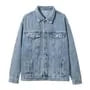 Pocket Detail Denim Single-Breasted Jacket