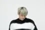 Crew Neck Striped Fluffy Sweater