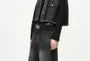 Mid Rise Washed Capri Wide Leg Jeans
