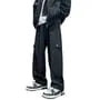 Drawstring Waist Plain Fleece-Lined Loose Fit Cargo Pants