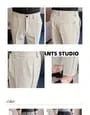High Waist Plain Tapered Dress Pants
