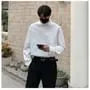 Long-Sleeve Crew Neck Plain T-Shirt