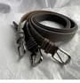 Contrast Stitching Faux Leather Belt