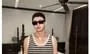 Scoop Neck Striped Perforated Sweater Vest