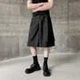 Mid Waist Plain Asymmetrical Shorts