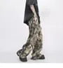 High Waist Camo Print Wide Leg Cargo Pants