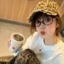 Leopard Print Distressed Baseball Cap
