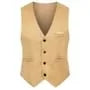 V-Neck Plain Single-Breasted Vest