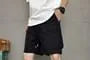 Drawstring Waist Plain Wide Leg Cargo Shorts
