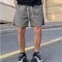 Drawstring Waist Plain Track Shorts