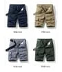 Mid Rise Plain Cargo Shorts