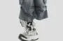 Mid Rise Washed Ruched Capri Wide Leg Cargo Jeans