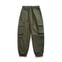 Mid Rise Plain Cargo Pants