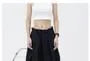 Mid Rise Plain Wide Leg Cargo Pants