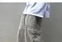 Elastic Waist Plain Distressed Loose-Fit Cargo Pants