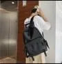Multi-Pocket Faux Leather Backpack