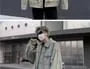 Washed Distressed Oversized Denim Single-Breasted Jacket