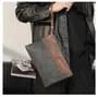 Two Tone Faux Leather Clutch