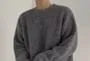Crew Neck Plain Oversized Sweater