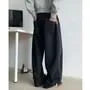Drawstring Waist Plain Wide Leg Pants