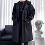 Plain Hooded Midi Zip Coat