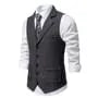 V-Neck Button-Up Chained Vest