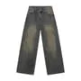 Mid Rise Washed Wide Leg Jeans