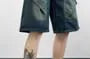 Mid Rise Washed Denim Wide Leg Jorts