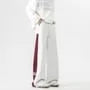 Drawstring Waist Striped Panel Straight Leg Sweatpants