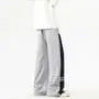 Drawstring Waist Striped Panel Straight Leg Sweatpants