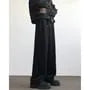 Mid Rise Plain Wide Leg Pants