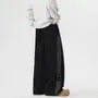 Drawstring Waist Two Tone Wide Leg Sweatpants