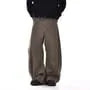 Mid Rise Plain Paneled Wide Leg Jeans