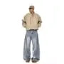 Mid Rise Washed Wide Leg Jeans