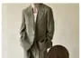 Mid Rise Plain Inverted Pleated Loose Fit Pants / Notch Lapel Plain Pocket Front Single-Breasted Blazer