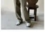 Mid Rise Plain Inverted Pleated Loose Fit Pants / Notch Lapel Plain Pocket Front Single-Breasted Blazer