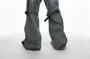 Mid Rise Washed Belted Cutout Wide Leg Jeans