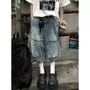 Mid Rise Washed Panel Cargo Jorts