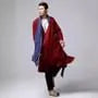 Plain Tie Waist Asymmetrical Long Light Jacket